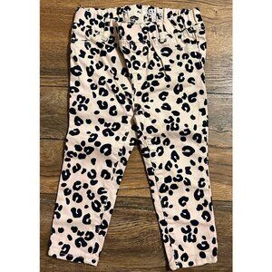 Baby Gap Girl's Size 2 Pink and Black Animal Print Littlest Legging Jean